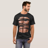 Funny Fake Muscles Fitness Model Chest Six Pack Ab