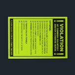 Funny Fake Parking Ticket Driving Citation Post-it Notes<br><div class="desc">Don't you wish you were a cop whenever you see some donkey doing these things? Slap one of these polite but firm fake parking/driving tickets on their car and you'll feel better for the rest of the day! (Post It Notes do not stick permanently, and will not damage any part...</div>