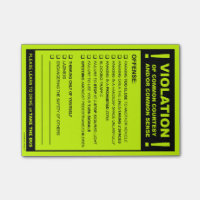 Funny Fake Parking Ticket Driving Citation