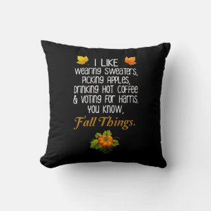 Funny Fall 2024 November Election Pro-Harris Cushion