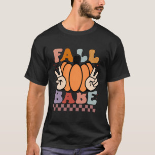 Funny Fall Babe Pumpkin Fall Season Thanksgiving T-Shirt