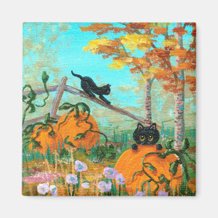 Funny Fall Cat Creationarts Magnet