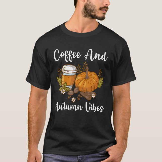 Funny Fall Coffee Pumpkin Latte Coffee Autumn T-Shirt (Front)