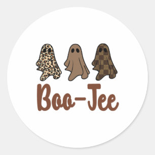Funny Fall Halloween Ghost Boujee Boo-jee Spooky S Classic Round Sticker