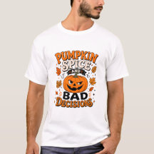 Funny Fall Halloween PSL Graphic Tee 