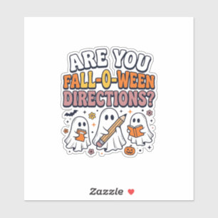 Funny Fall Halloween Teacher Ghost Directions Shir