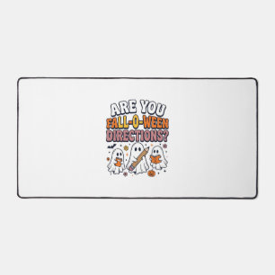 Funny Fall Halloween Teacher Ghost Directions Shir Desk Mat