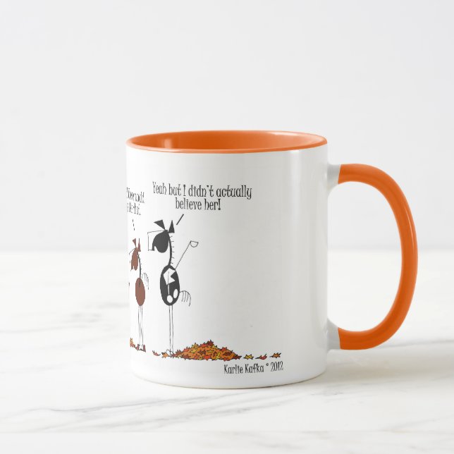 Funny Fall Horse Cartoon Mug (Right)