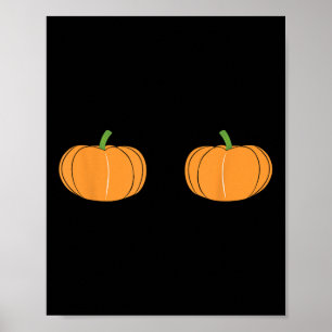 Funny Fall Just Here For The Pumpkins Couple Match Poster