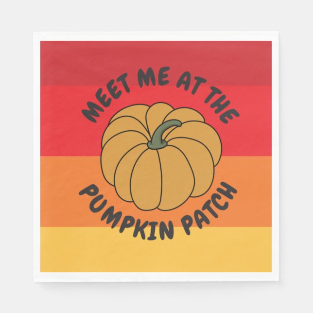Funny Fall Pumpkin Napkin (Front)