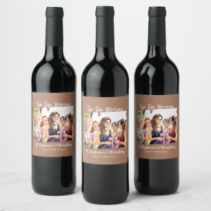 Funny Fall Wine Tasting Woman's 50th Birthday Label