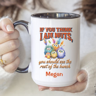 Funny Family Birds Sarcastic Humour Personalised Two-Tone Coffee Mug