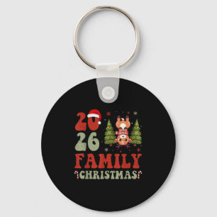 Funny Family Christmas 2026 Reindeer Xmas Matching Key Ring