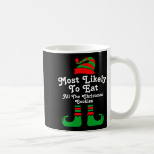Funny Family Christmas Most Likely To Elf Coffee Mug