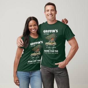 Funny Family Christmas Personalise With Name T-Shirt