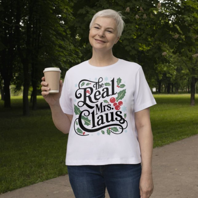 Funny Family Christmas Tees | The Real Mrs Claus (Creator Uploaded)