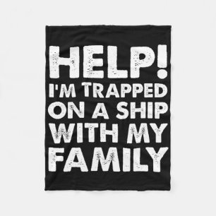 Funny Family Cruise Shirt Matching Vacation Cruisi Fleece Blanket