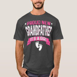 Funny Family Gender Reveal Proud New Grandfather I T-Shirt