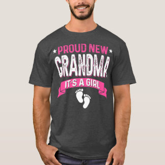 Funny Family Gender Reveal Proud New Grandma It's  T-Shirt