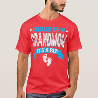 Funny Family Gender Reveal Proud New Grandmom It's T-Shirt