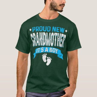Funny Family Gender Reveal Proud New Grandmother I T-Shirt