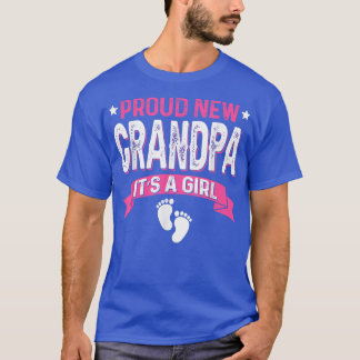 Funny Family Gender Reveal Proud New Grandpa It's  T-Shirt