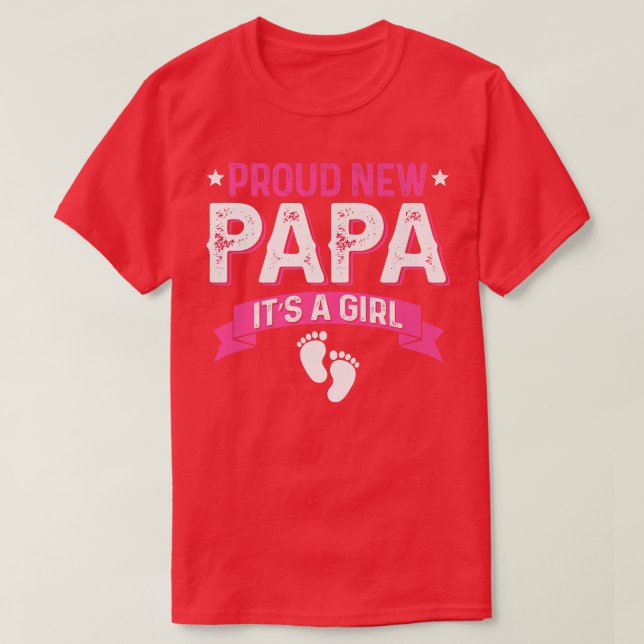 Funny Family Gender Reveal Proud New Papa It's A G T-Shirt (Design Front)