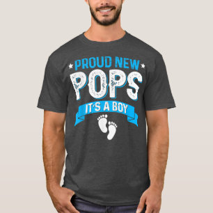 Funny Family Gender Reveal Proud New Pops It's A B T-Shirt