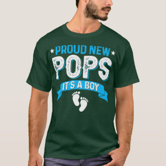 Funny Family Gender Reveal Proud New Pops It's A B T-Shirt