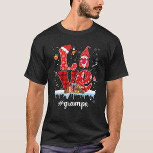 Funny Family Group Rainbow Christmas Tree Grampa L T-Shirt