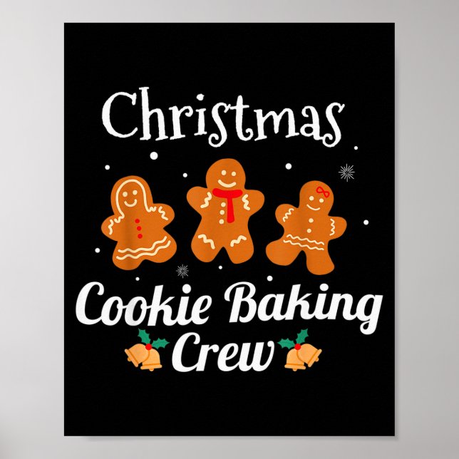 Funny Family Matching Christmas Tee Cookie Baking  Poster (Front)