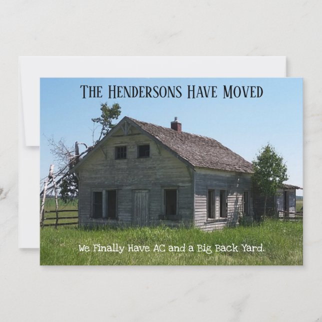 Funny Family Move Change of Address Postcard - (Front)