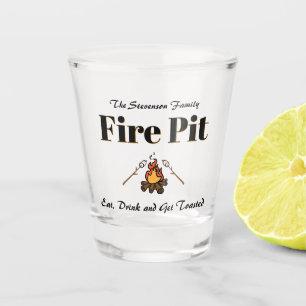 Funny Family Name Fire Pit Personalised Shot Glass