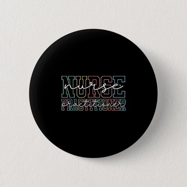 Funny Family Nurse Practitioner Np Nursing Day Nur 6 Cm Round Badge (Front)