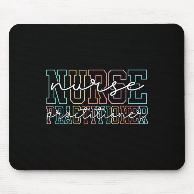Funny Family Nurse Practitioner Np Nursing Day Nur Mouse Pad (Front)