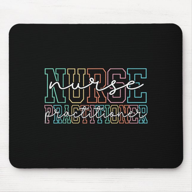 Funny Family Nurse Practitioner Np Nursing Day Nur Mouse Pad (Front)