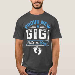 Funny Family Proud New Gigi It's A Boy Gender Reve T-Shirt