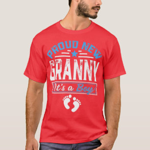 Funny Family Proud New Granny It's A Boy Gender Re T-Shirt