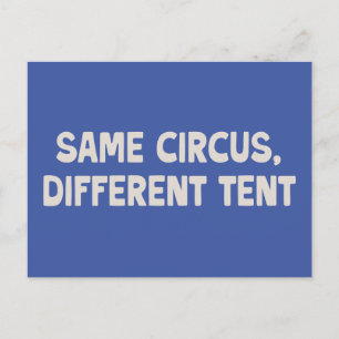 Funny Family Quote We Moved New Address Blue Postcard