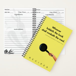 Funny Family Recipe Book, Whoever Holdeth the Book
