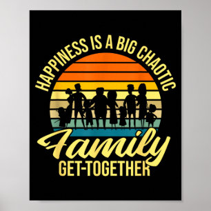 Funny Family Reunion Chaotic Family Get-Together Poster