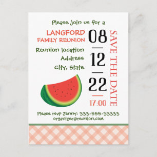 Funny Family Reunion design Announcement Postcard