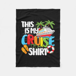 Funny Family Sea Trip Men Women Kids This Is My Cr Fleece Blanket