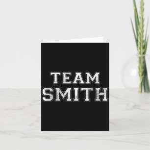 Funny family sports team smith last name smith card