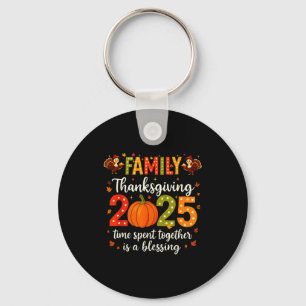Funny Family Thanksgiving 2025 Shirt - Cute Pumpki Key Ring
