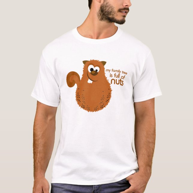 Funny Family Tree Squirrel T-shirt (Front)
