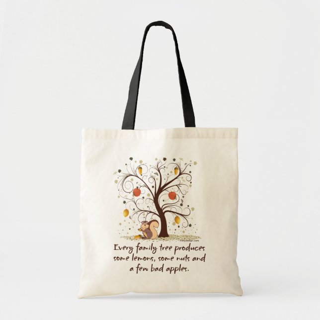 Funny Family Tree Tote Bag (Front)