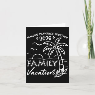 Funny Family Vacation 2026 Beach Palm Tree Summer Card