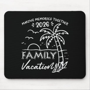 Funny Family Vacation 2026 Beach Palm Tree Summer Mouse Pad