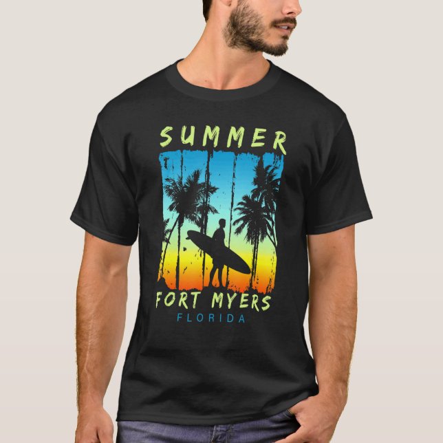 Funny Family Vacation Florida Fort Myers Sunset Be T-Shirt (Front)